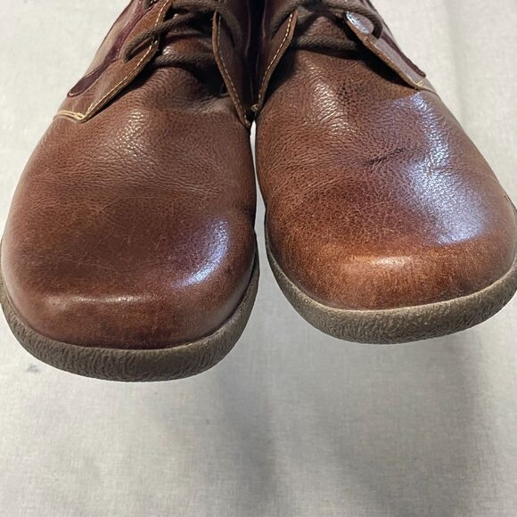 Think! Brown Leather Lace Up Ankle Boots Men\'s EU 42 US 8.5 9 Comfort
